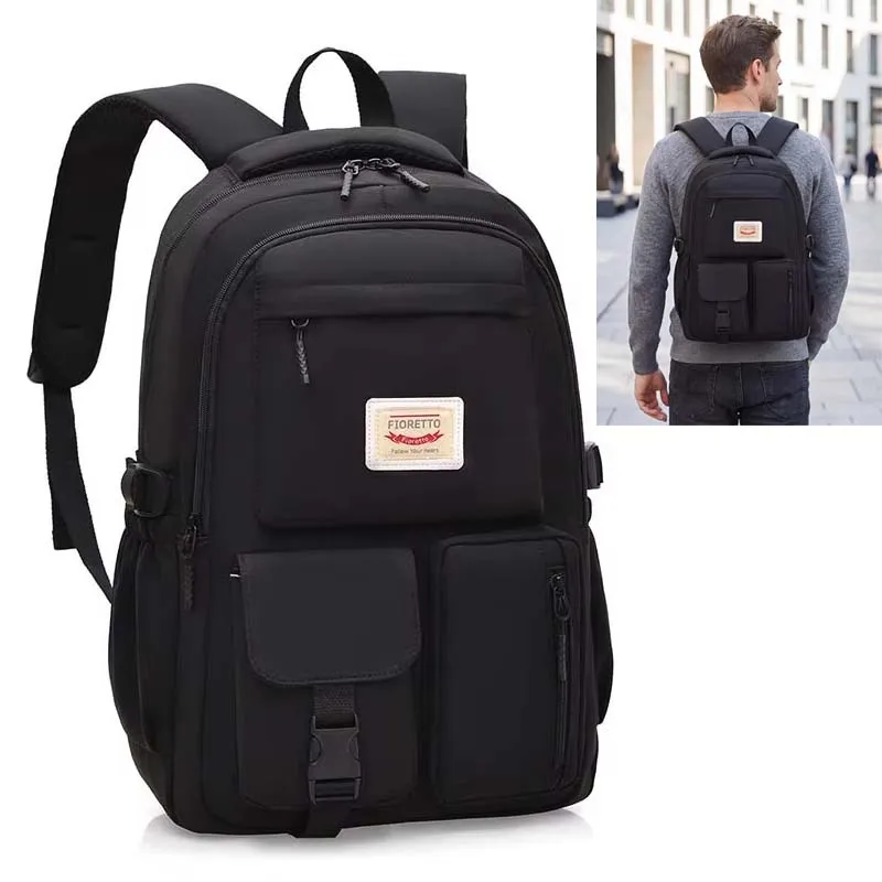 Casual 15.6 Laptop Backpack For Man Women Universal School Bag Large Capacity Schoolbag Simple Travel Backpack Daily Commuting