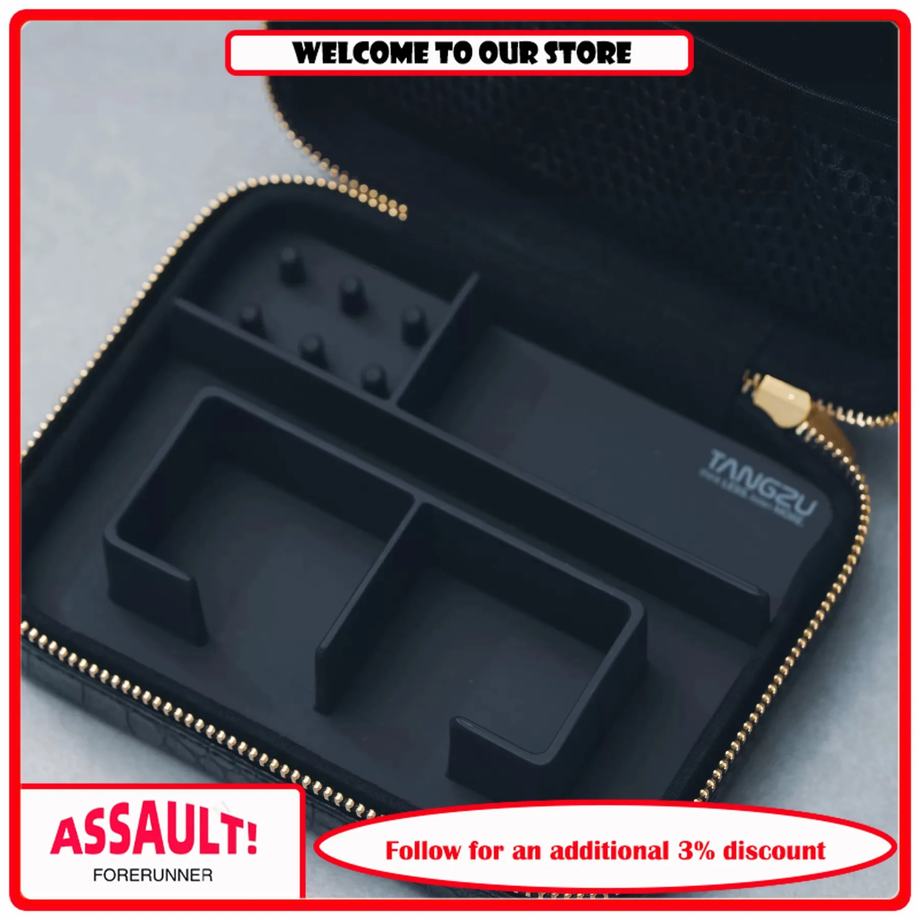 

Headphone split storage box · (simultaneously accommodating headphones, small tail, earbud cover, and adapter)