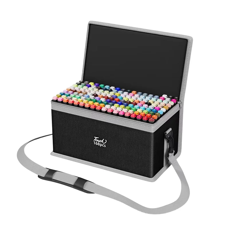 12/24/30/36/40/48/60/80/100/120/168 قطعة مجموعة أقلام تلوين فرشاة أقلام للطلاب المزدوج تلميح علامات تعتمد على الزيت لطلاب الفن