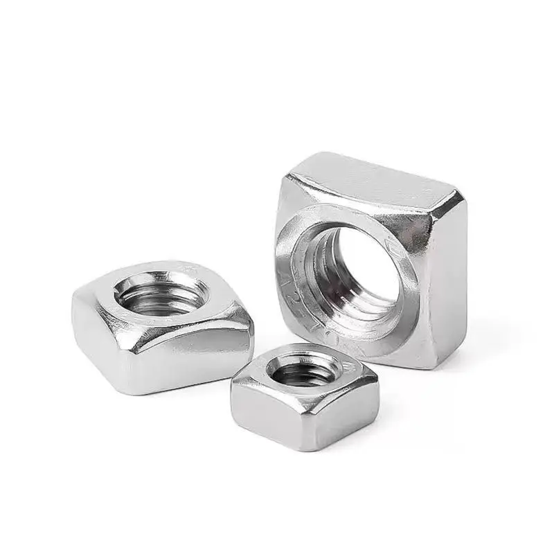 304 Stainless Steel Square Nuts Anti-Rust Metric Nuts M3 M4 M5 M6 M8 M10 M12 DIN557 Coarse Thread Nut Accessories
