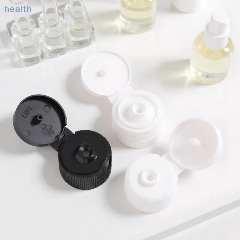 10 pezzi diametro 18/20/ 24 mm tappo di bottiglia di plastica coperchio con patta di ricambio per bottiglia di lozione/toner accessori per tappo di bottiglia cosmetica