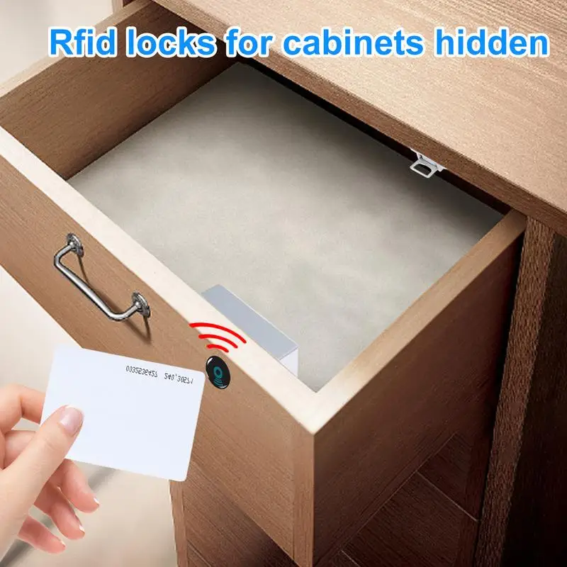 Invisible Cabinet Lock DIY Smart Drawer Lock With Slide Latch Lock Protective Drawer Lock Smart Door Lock For Panels Pantry