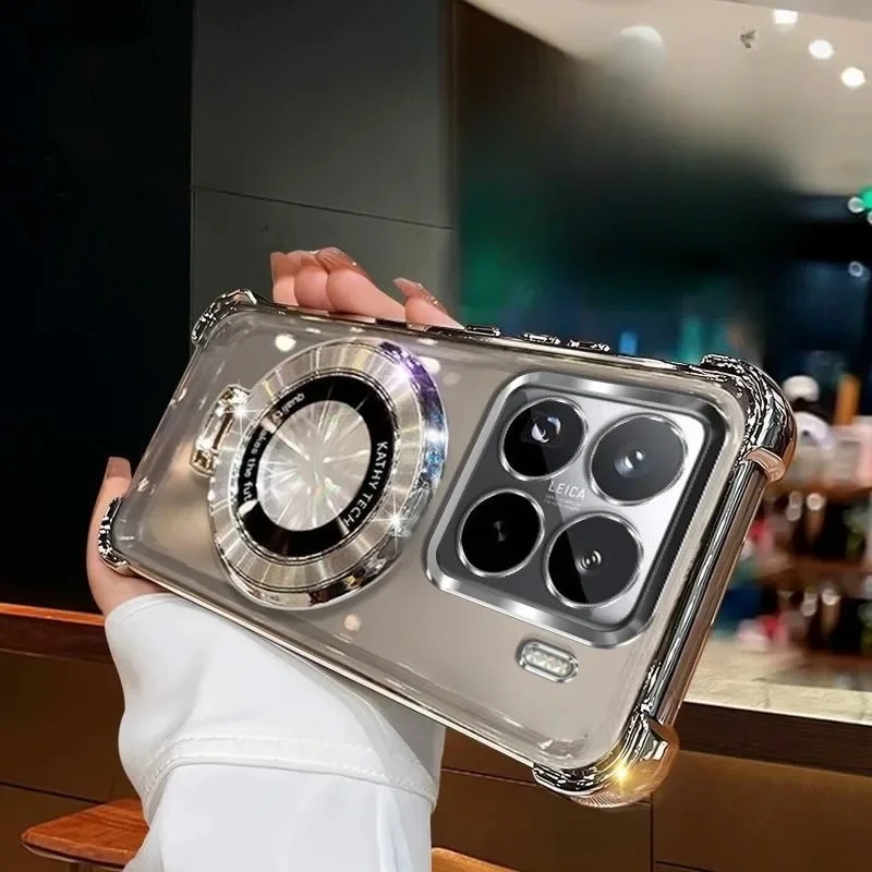 Phone Case For Samsung Galaxy S26 S25 Edge S24 S23 S22 S21 S20 FE Note 20 10 Ultra Plus Magnetic Holder Stand Shockproof Cover