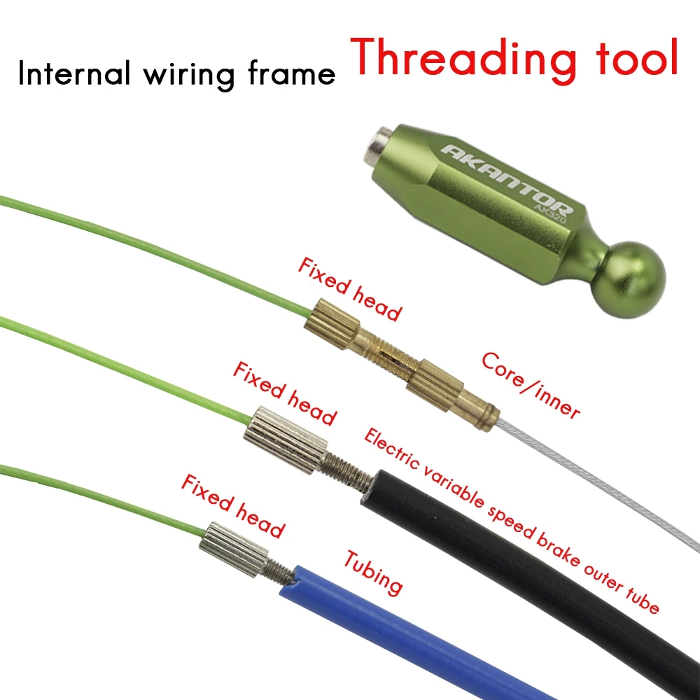 أداة توجيه الكابل الداخلي للدراجة AKANTOR AK متينة للغاية لإطار الدراجة الهوائية التحول سلك هيدروليكي كابل ناقل الحركة Ins #4
