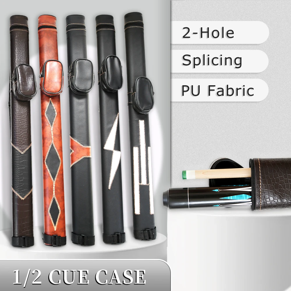 High Quality 2Holes Tube Case Pool Cue Case Multi-Colour Options 1/2 Split Pool Cue Case Billiard Cue Bucket