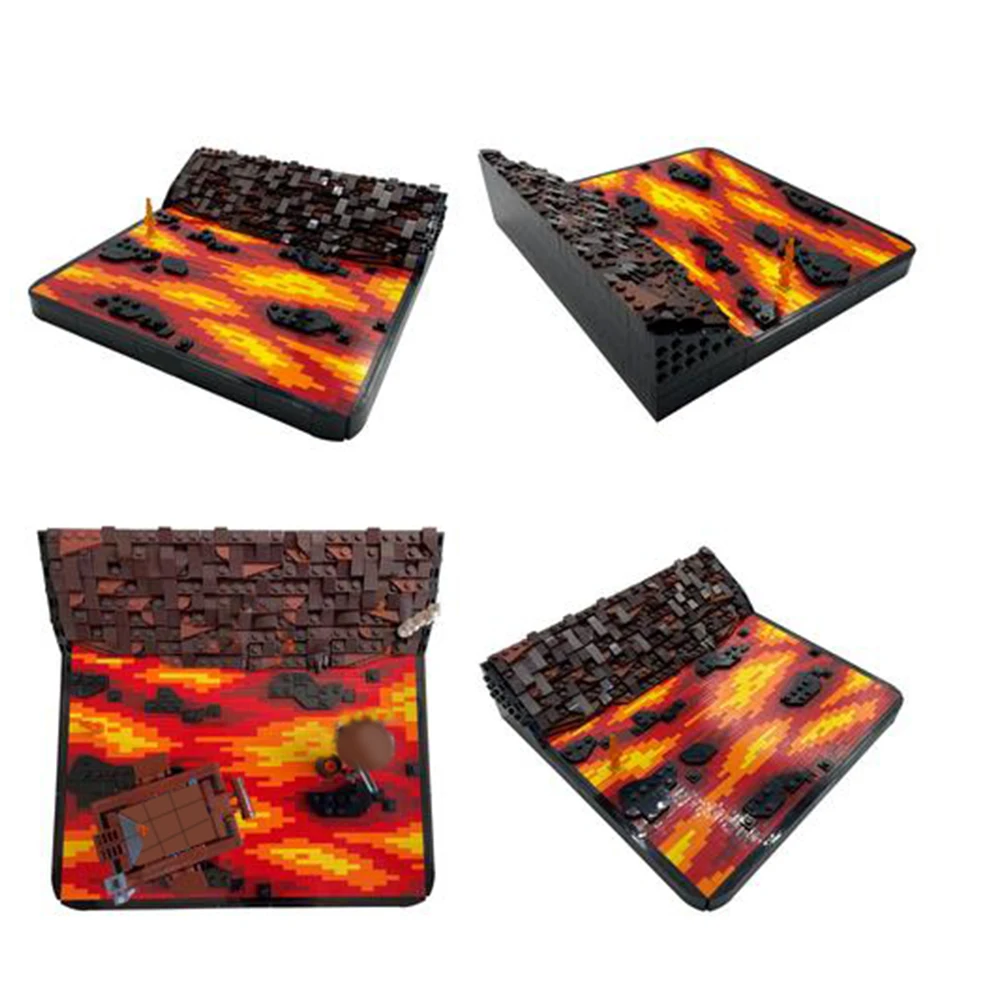 Gobricks MOC films de guerre spatial scène de combat blocs de construction Duel sur moustaches Dioramas scène modèle briques jouets pour enfants cadeaux