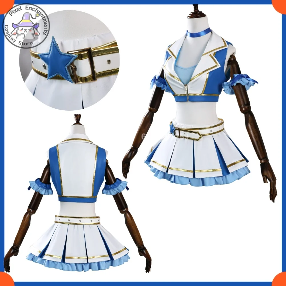 

Re:Zero Starting Life in Another World Cosplay Costume Anime Rem Role Play Clothes Cute Blue Dress for Women Comic Con Outfit