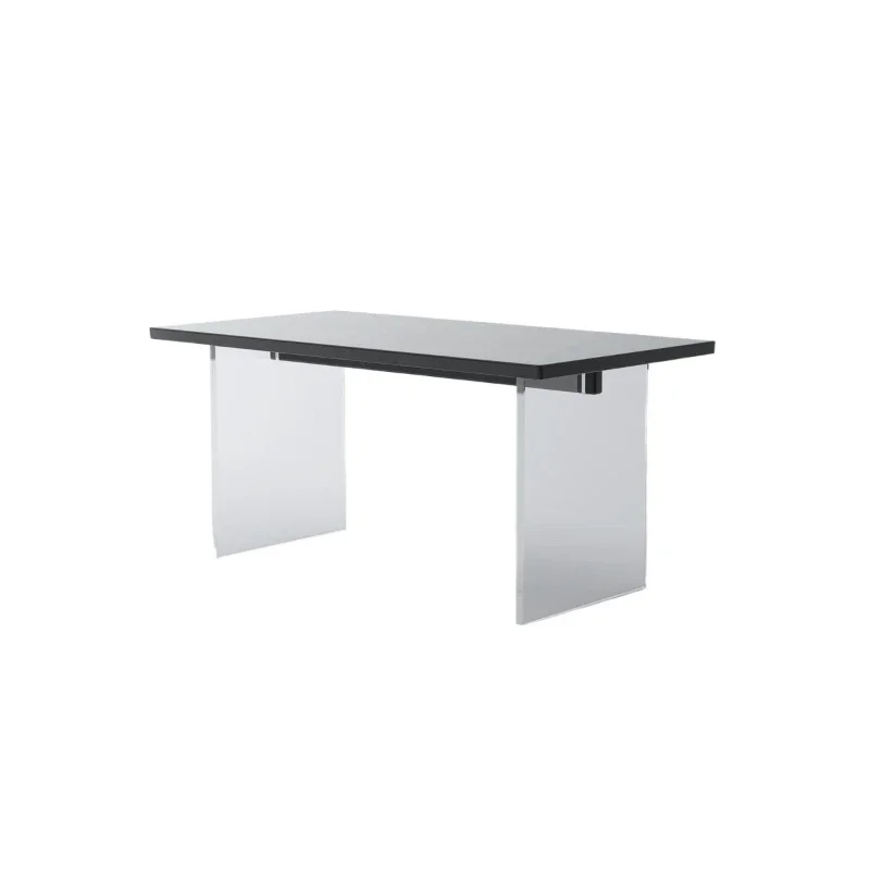 CX solid wood dining table and chair combination acrylic suspension wabi-sabi black dining table