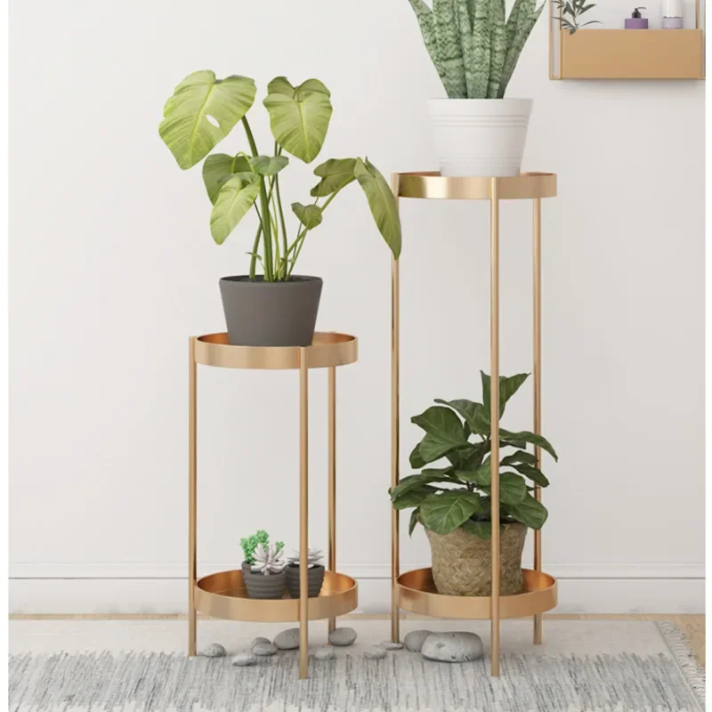 

Interior Decoration Pots For Plants Multilayer Flower Stand Grilled Paint Process Flower Holder Stable Load-bearing Metal Racks