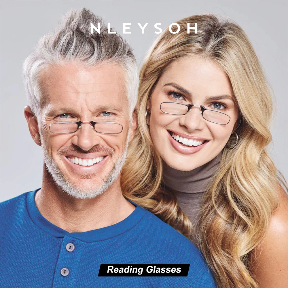 NLEYSOH NLEYSOH Slim Armless Reading Glasses with Portable Cases for Women Men, Pocket Size Small Readers Comfortable Nose Pads - Aliexpress Deal