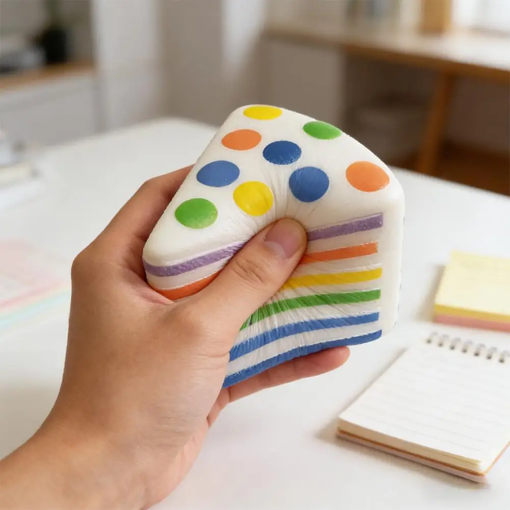 

Мягкая игрушка-сквиш «Кавайный разноцветный многослойный торт» с ароматом десерта, медленно восстанавливающая форму, для снятия стресса, подарок на день рождения для девочек и мальчиков