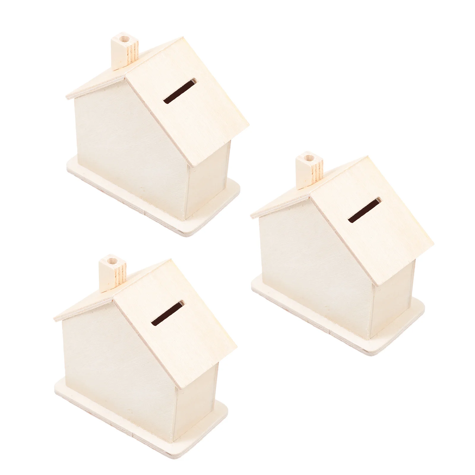 3 قطعة حصالة على شكل حيوان خشبي للأطفال لتقوم بها بنفسك صندوق توفير الخشب غير المكتمل الأطفال عملة البنك الحرفية ديكور صندوق المال الفارغ هدية