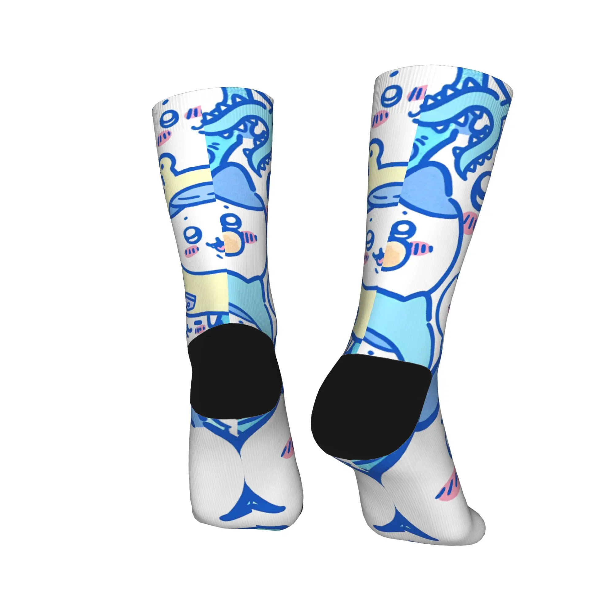 Śmieszne skarpetki Chiikawa Hachiware dla dorosłych mężczyzn, średniej grubości, miękkie skarpetki do skateboardingu, jesienne, graficzne, antypoślizgowe.