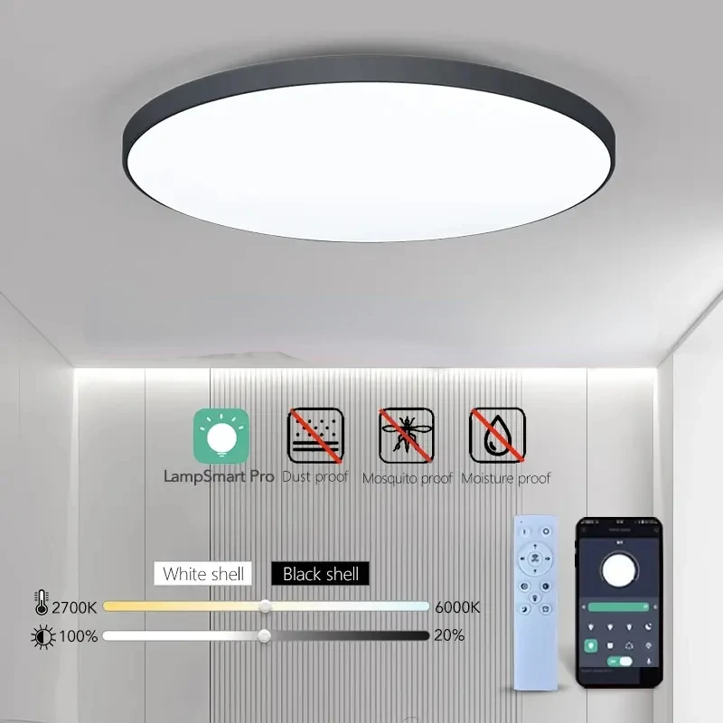 

Smart Led Ceiling Lamp 36W 50W Dimmable Modern Led Ceiling Lights With APP Remote Control For Bedroom Living Room