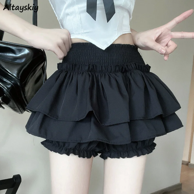 High Waist Pleated Skirts Women All-match Sexy Elastic Waist Comfortable Summer Streetwear Club Stylish Attractive Princess New