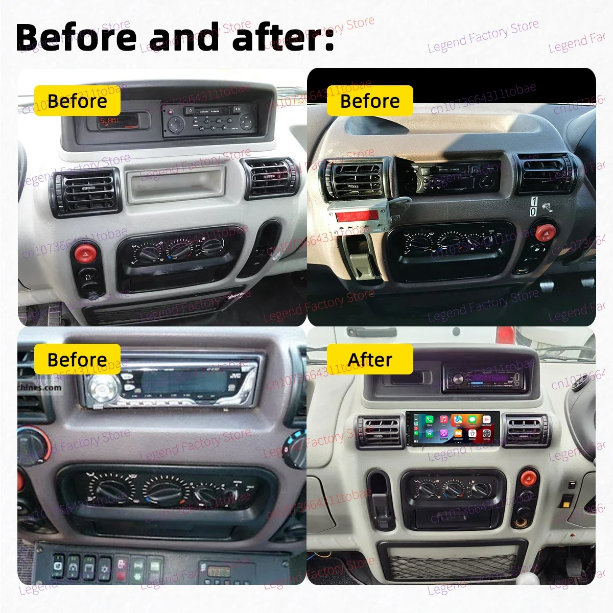 For Renault Mascott Master 2000-2004 6.9 Inch Screen 1 Din Radio Android Car Multimedia Stereo Head Unit Carplay Autoradio GPS