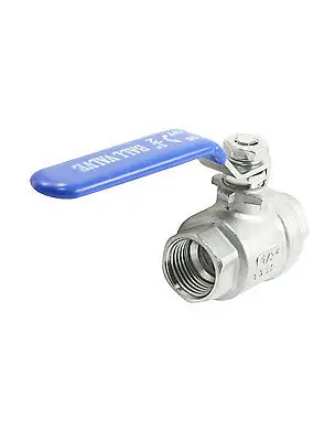 1/2 PT Dia Female Thread 2.7'' Long Blue Plastic Wrapped Level Grip Ball Valve