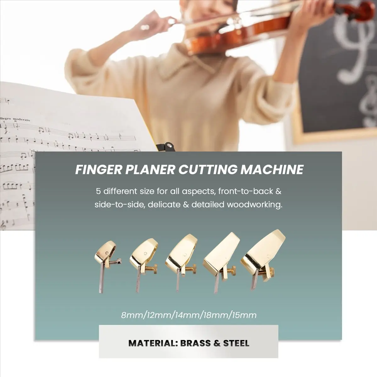 [828-sale]-5-piece-woodworking-plane-cutter-set-curved-sole-metal-copper-luthier-tool-violin-viola-cello-wooden-instrument