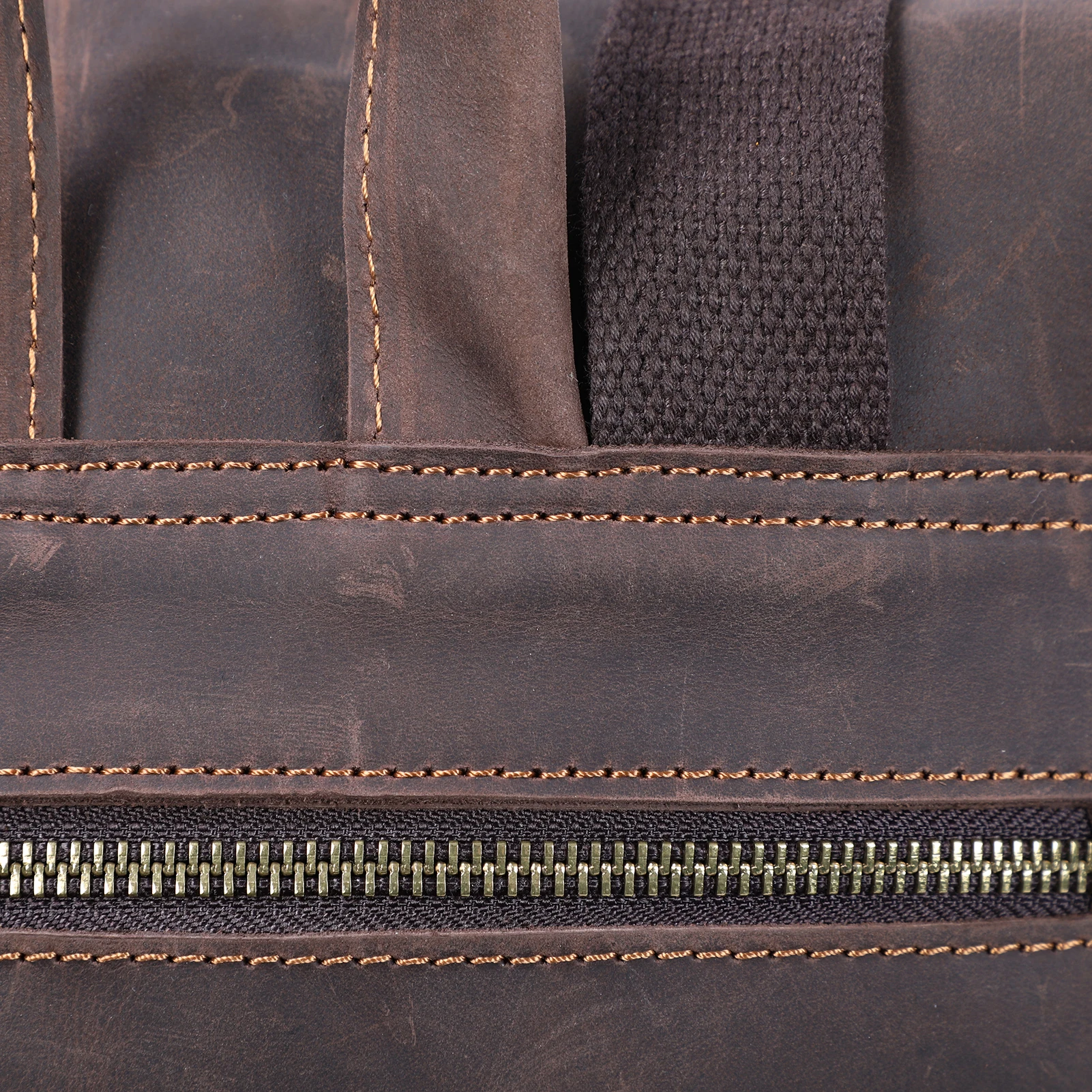 S.WORKER Vintage Echtleder-Rucksack für Damen, Reise-Vintage-Mini-Crazy-Horse-Schultasche, Schultertasche aus Rindsleder – Detail 17