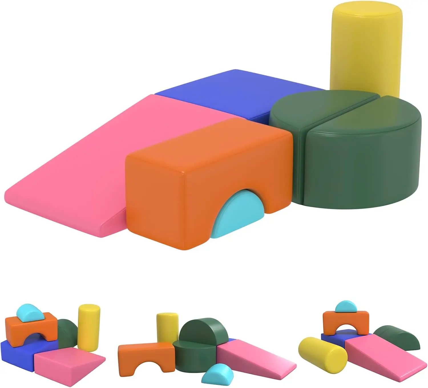 

Climbing Toys for Toddlers 1-3 Inside, Colorful Lightweight Indoor Soft Play Climbing with Velcro, High-Density Foam Climbing Bl