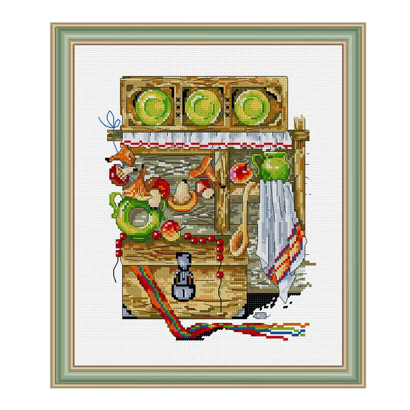 Precision Calico Kit Fishxx Cross Stitch Kit S323 Locker Restaurant Embroidery Hanging Painting Hand Embroidery