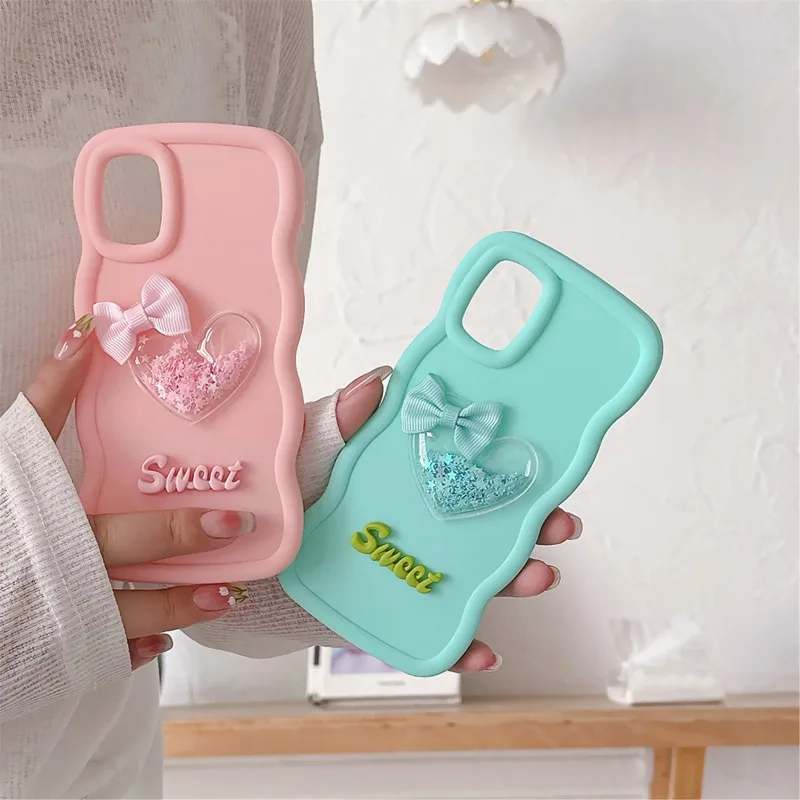 Quicksand Stars Heart Waves Soft Phone Case For Infinix Hot 40 Pro 30 40i 30i 8 9 10 11 Play Hot10Lite 4G Macarone Candy Cover