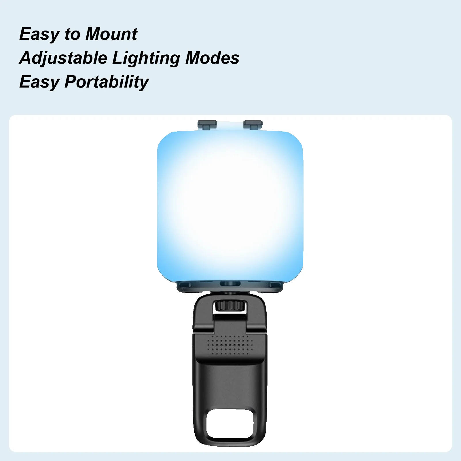 

Mini Mobile Phone Selfie Pocket Fill Light Camera Light With 3 Colors Lighting And RGB Mode Rechargeable Clip On Lamp