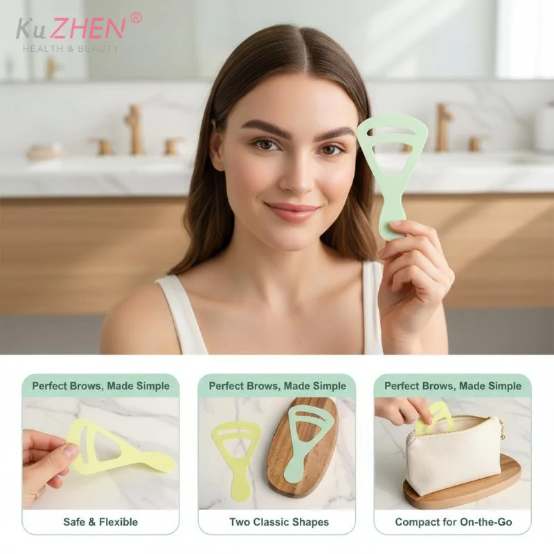 2/6/10Pcs Eyebrow Drawing Assistant Natural Arc Eyebrow Shaping Card Reusable Plastic Template Convenient To Carry For Travel