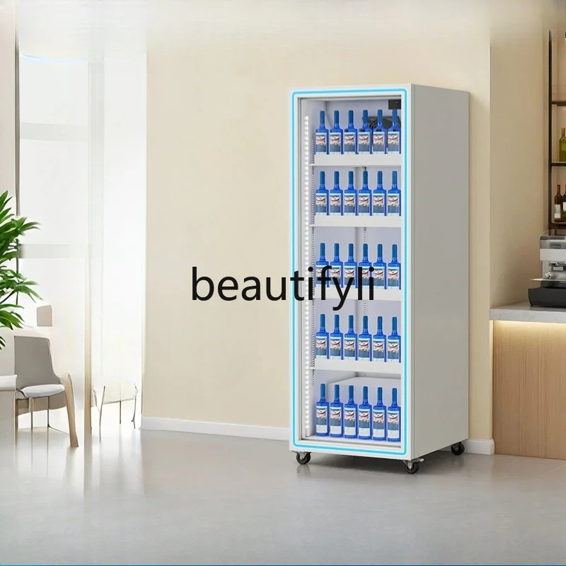

Single Door Beer Beverage Display Cabinet Convenience Store Refrigerated Cabinet Commercial Fresh-keeping Freezer Glass Door