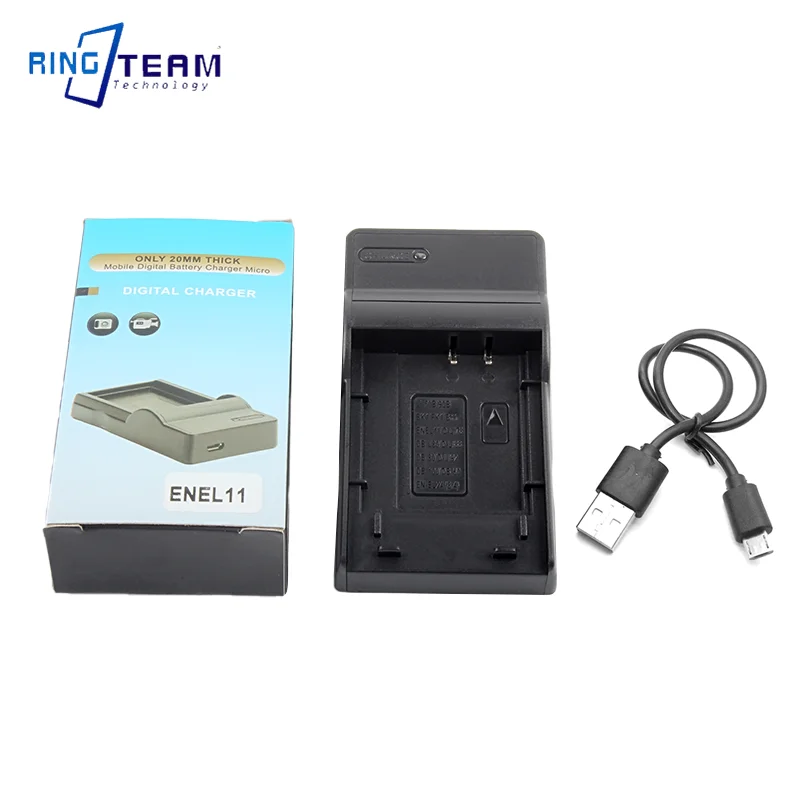 ENEL11 EN-EL11 Baterai USB Charger MH-64 untuk Kamera Nikon Coolpix S550 S550...