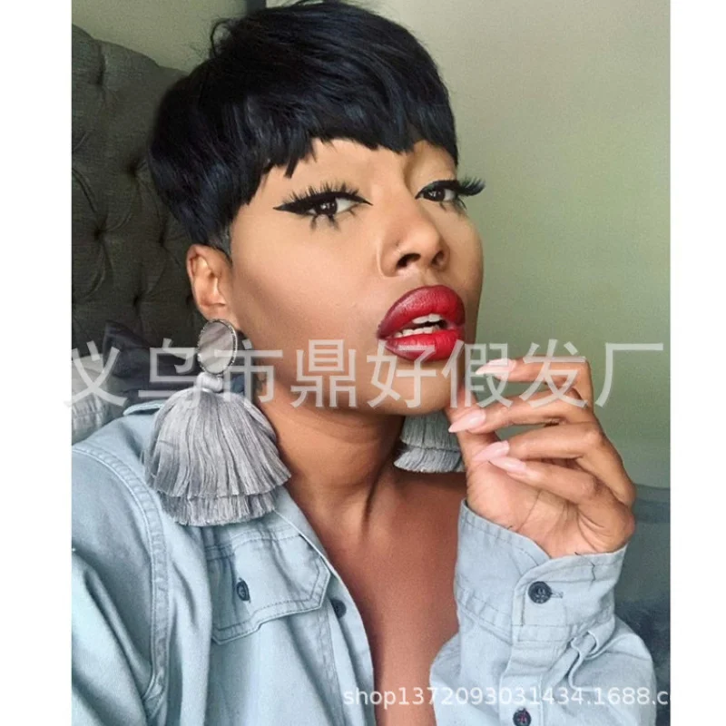 بوب جديد للنساء، نمط عصري، شعر مستعار صناعي أشقر قصير مجعد