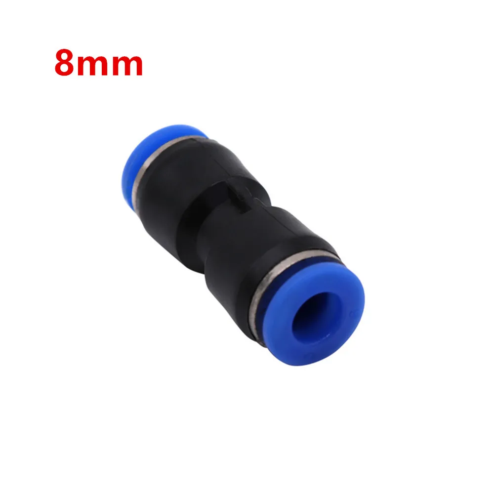 10pcs PU8 PU Union Straight Air Fitting PU-08 Pneumatic 8MM To 8MM Tube Pipe Hose One Touch Push In Quick Joint Coupler PU8