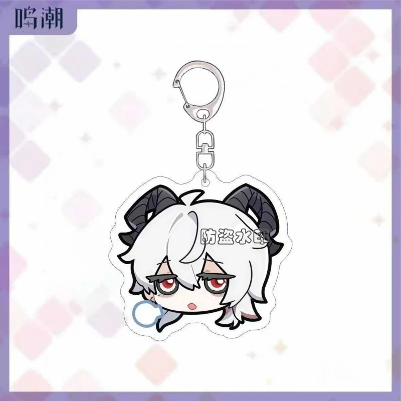 جديد Wuthering موجات المفاتيح Changli XiangLiYao Camellya ندبة Geshulin لطيف الكرتون أنيمي قلادة حلقة رئيسية ظهره مجوهرات هدية