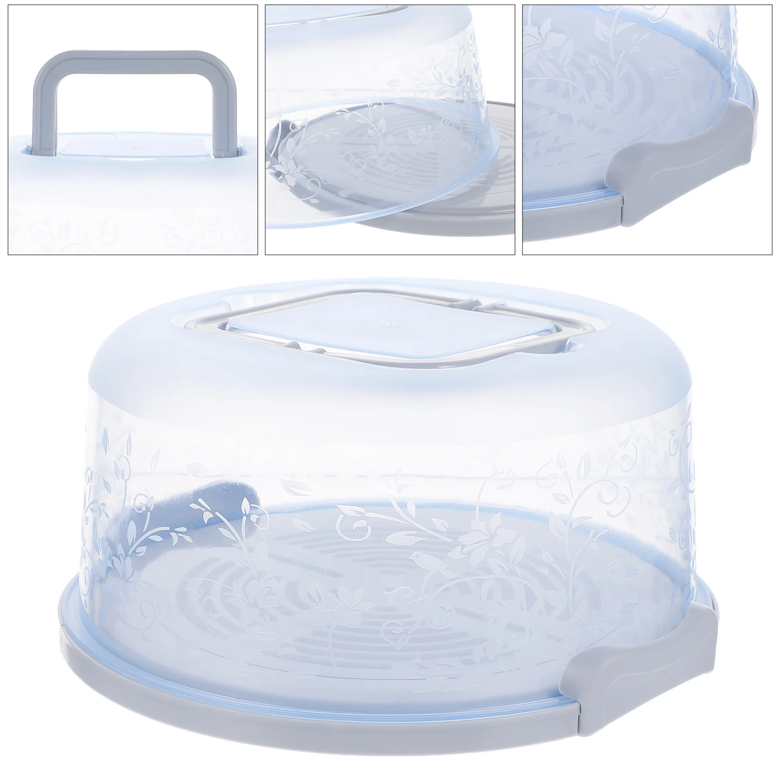 

Cake Box Food Packaging Boxes Container Biscuits Turntable Pp Polypropylene Round Carrier Travel Slice Containers