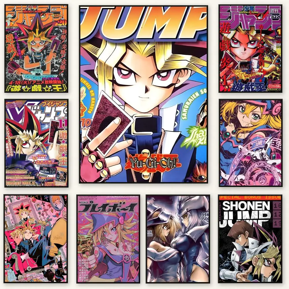 Classic anime Yu-Gi-Oh! Poster Frameless Peel-and-Stick Removable Wall Art Print