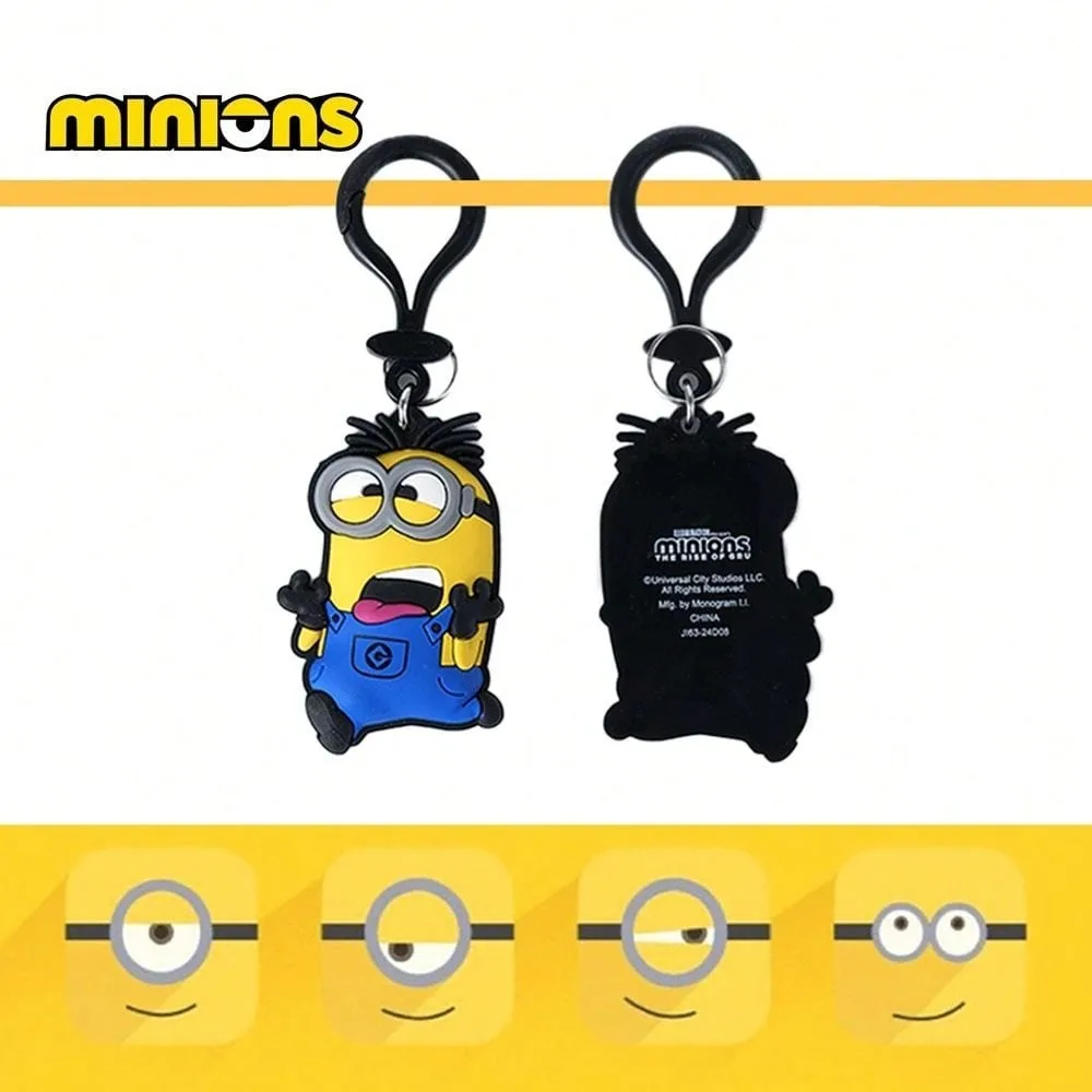 1PC Minions Officially Licensed Figurine Bag Clip Charms Anime Figure Keychain Collector Keyring Backpack Decor Birthday Gift