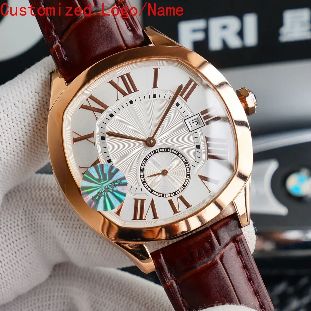 A88 Store  Men Watch Automatic Mechanical Watch Stainless Steel Multi-functional Business Leather Calendar Free Shipping