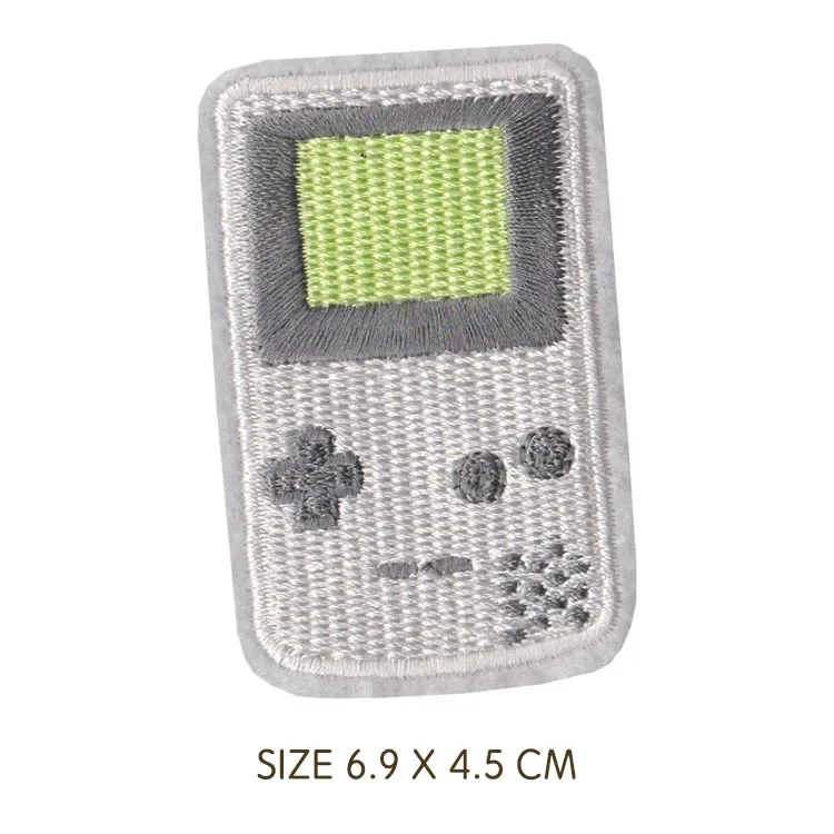 Kolorowe Gameboy łatki haftowane naprasowanki aplikacje Retro GBA konsoli odznaki 90s Nostalgia naszywki na ubrania odzież akcesoria