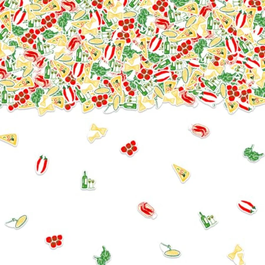 

Pasta Party Decorations, 200pcs Italian Theme Table Confetti Double-sided Printing Pasta Theme Table Decorations for Italy Them