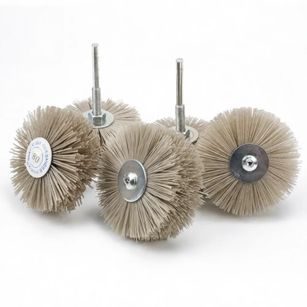 Flexible Abrasive Filament Grinding Head For Yongpin Woodworking Tools Mahogany Relief Polishing Durable Nylon Bristle Wheel