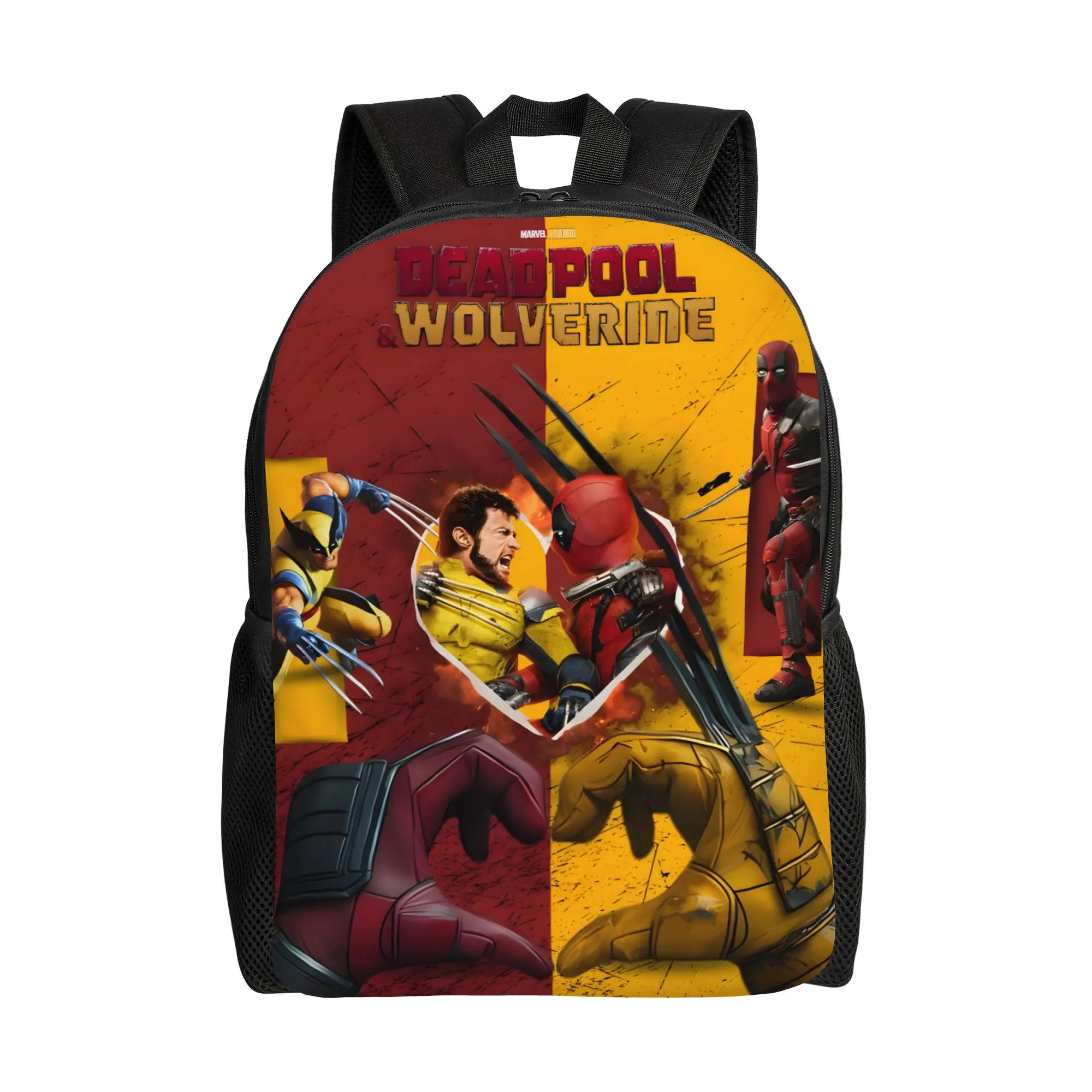 

1Piece The “Boxes” – Yellow and White New School Year Bookbag Deadpool & Wolverine High School Students Backpack
