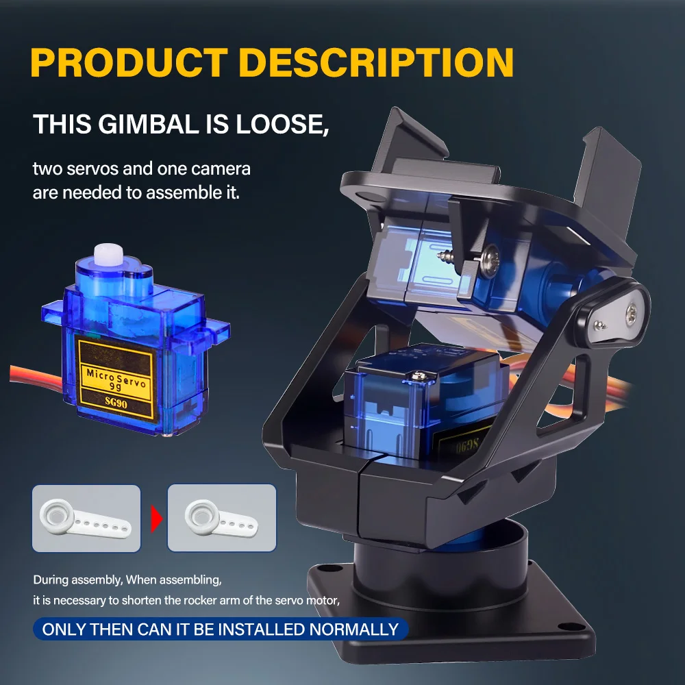 9IMOD Mini Kamera Plattform 20G FPV Gimbal Anti-Vibration Kamera Halterung Dual Achsen Servo Gimbal Für 28x28mm Kamera Für FPV Flugzeuge