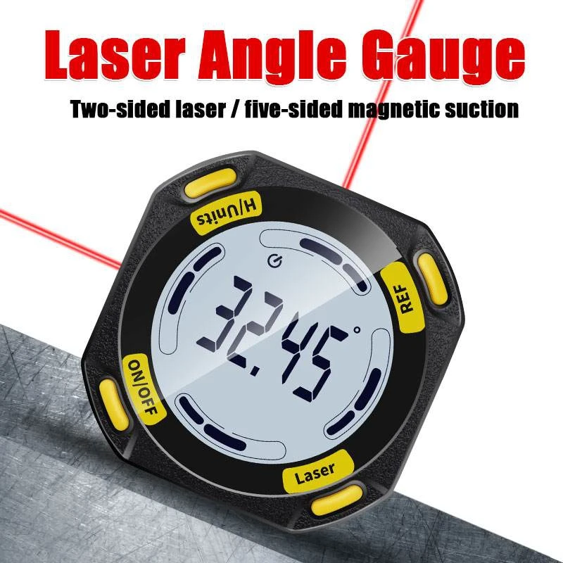 Laser Digital Protractor Angle Measure Inclinometer 3 In 1 Laser Level Box Type-C Charging Angle Meter Measuring Tools