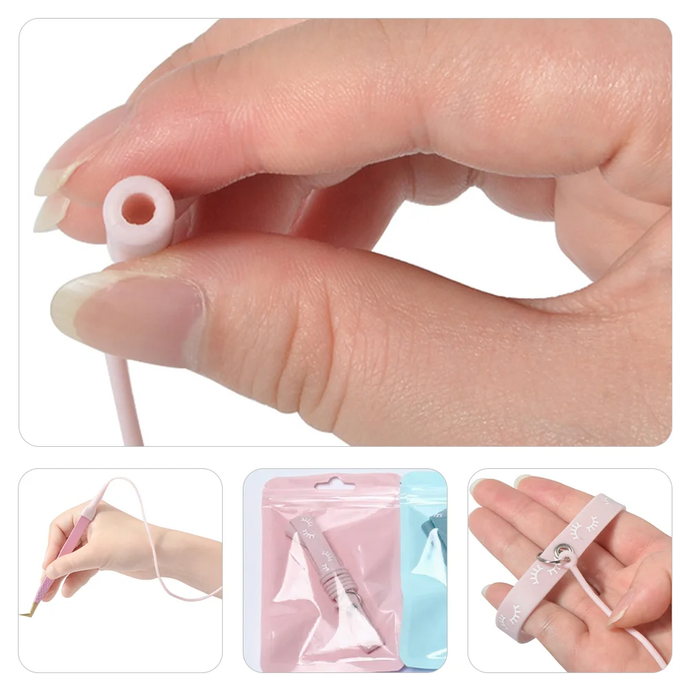 Pinça de silicone macio para cílios, pulseira protetora multifuncional para extensão de cílios, suprimentos para extensão de cílios, ferramenta para cílios