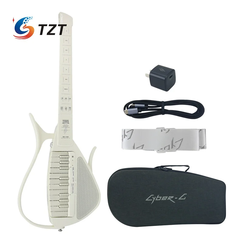 TZT Black/White/Purple Cyber-G Multifunctional Electric Guitar Intelligent Stringless Professional MIDI Guitar for Music Solo