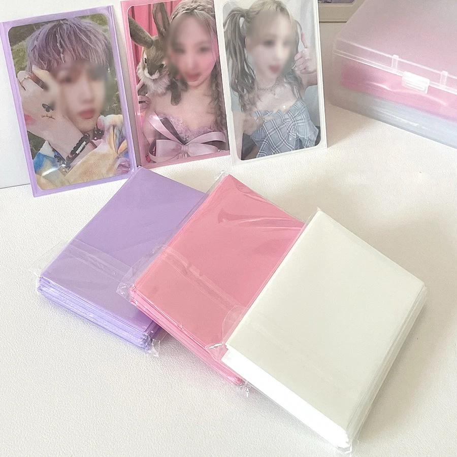 Sharkbang 50 Stück/Lot Holo-Kartenhüllen, 61 x 91 mm, 20C Macaron-Farbe, Kpop-Halter für Postkarten, Filme, Spielkarten, Fotokartenschutz – Detail 27