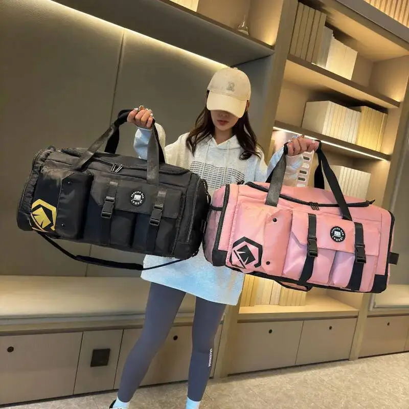 

2025 Newest Fashion Travel Bag For Women, Large Capacity Windproof Fabric Travel Bag, Sports Gym Bag, Dry And Wet