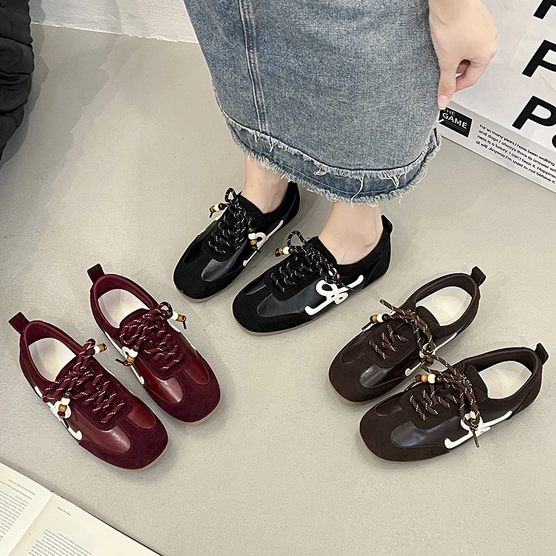 Women's Retro Trainer Shoes - Casual, Height-Increasing, Autumn Style, Flat Sole, Soft & Versatile