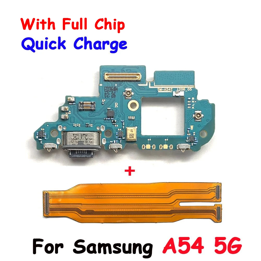 For Samsung A33 5G A34 5G A54 5G A73 USB Charging Port Mic Microphone Connector Main Motherboard LCD Flex Cable Replacement Part