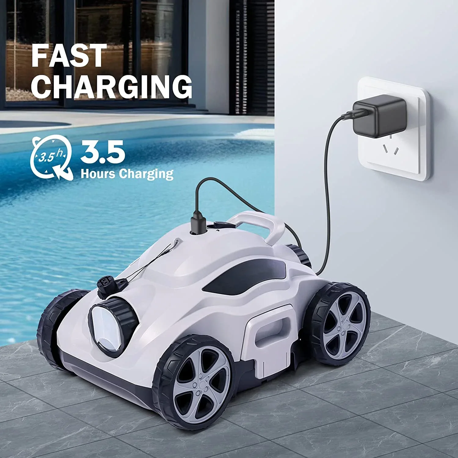 Robot de limpieza de piscinas automático inalámbrico, robot inalámbrico recargable, limpiador de piscinas, robot aspirador inalámbrico de fábrica